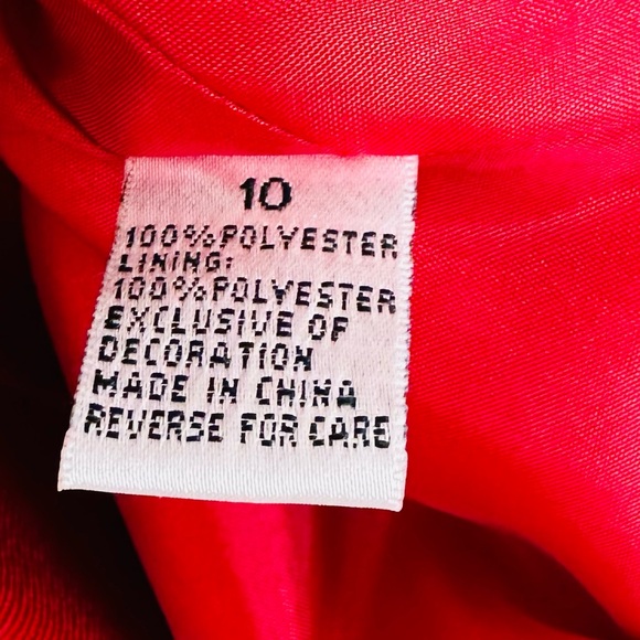 Vintage Travis Ayers Holiday Red Sleeveless Floral Embroidered Blouse Top - Picture 12 of 12